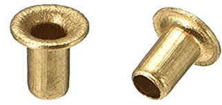 sourcing map Lot de 200 rivets creux, 3 mm x 5 mm, trou traversant en cuivre, œillets double face pour circuit imprimé