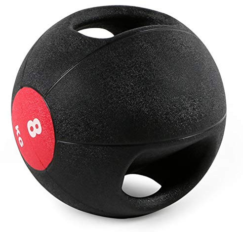 Balle de Médecine Balls Double Manche en Caoutchouc Médecine Ballon Ballon Ballon, Home Gym Core Fort Force Formation Fitness Ball, 3kg / 4kg / 5kg / 6kg / 7kg / 8kg / 9kg / 10kg / 10kg