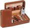 Etui de voyage portable pour 4 cigares, Coupe-cigare, Humidificateur pour cigares avec Coupe-cigare et Humidificateur, Cadeau pour les Petits Amis, Cadeau d'anniversaire