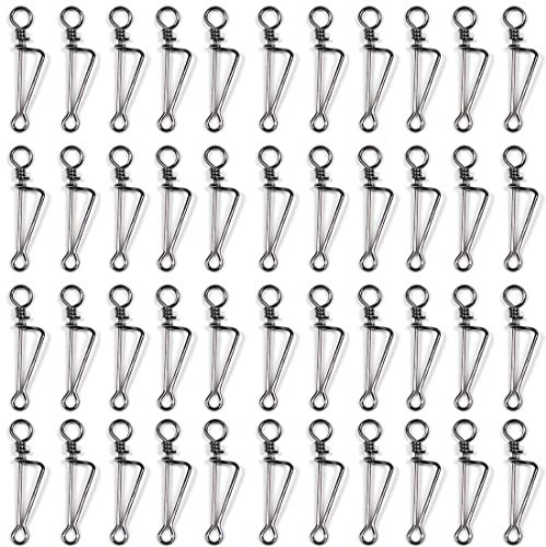 100 pièces émerillon de seau de pêche et connecteur de pêche émerillon de seau de pêche anneau de joint pivotant de pêche