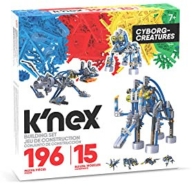 K'Nex Cyborg-Creatures-Baukastenset, Basic Fun, 12643, 196 Teile / 15 Modelle Mint-Lernset, Lernspielzeug für Jungen und Mädchen, Technik für Kinder, Konstruktionsspielzeug für Kinder ab 8 Jahren
