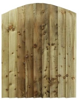 Bespoke Custom Made To Measure UPTO HEIGHT: 4ft (120cm High) Feather Edge Semi-Braced Arch Top Pathway Garden Pedestrian Gate [Width Between 75CM to 90CM Hinge Pack Option Removed