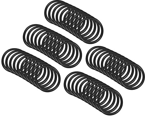 QUARKZMAN 22mm x 18mm x 2mm Nitrile Caoutchouc Joints toriques x 50 Pièces Rond Joint Rondelle pour Robinet Plomberie Réparation Étanchéité Connexion [Noir]