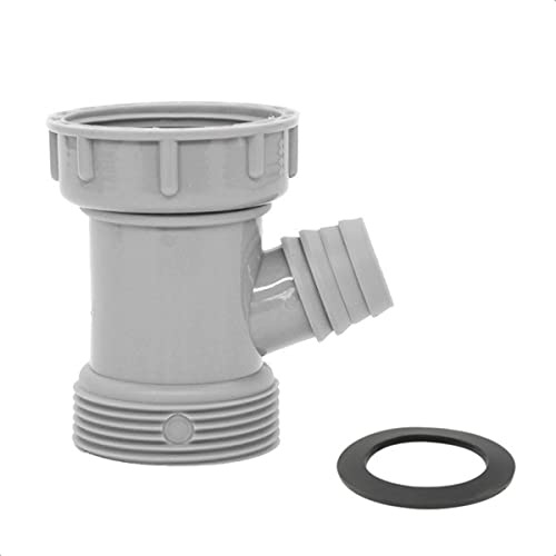 Kitchen Sink Drain Pipe Adapter Wye, Y-Shaped Strainer Connector Waste Outlet Male Female Thread Fitting with Dishwasher Input
