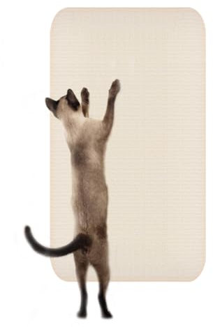 Kratzwand Katze - Kratzteppich Sisal mit Klebeband Kratzmatte für Katzen, Katzen Kratzmatte Natürlicher Sisalteppich Kratzbretter Katze für Wand & Ecke 40×60cm