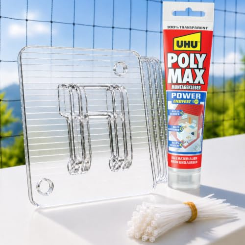 Netevo Cat Net for Balcony Adhesive Hooks (100 Hooks)