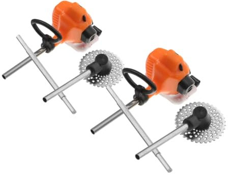 Yardwe 2stücke Miniatur Rasenmäher Modell Für Puppenhaus PVC Gartenwerkzeug Für Dekorative Miniaturlandschaften Zur Verschönerung des Miniaturräume