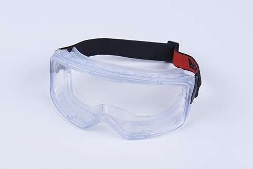 Lunettes-masques de protection 3M GoggleGear série 3000, joint PVC, optique AF transparente Scotchgard, sangle en toile Premium, GG3101-SGAF EU