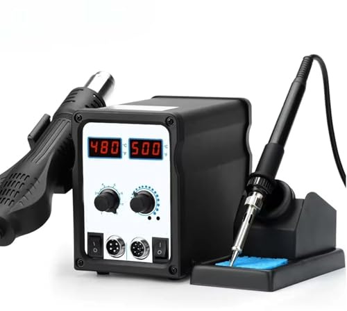 HYZHANHONG Strumento di Saldatura 8586D per Pistola ad Aria Calda con Doppio Display Digitale, con 3 Punte, per Computer/Riparazione/Saldatura/componenti elettronici ECC