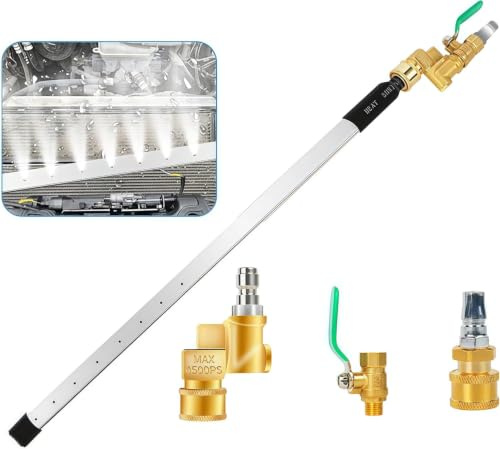 Csttler Bacchetta per la pulizia del radiatore a 8 fori, strumento di scarico dell'aria dell'acqua da 99 cm