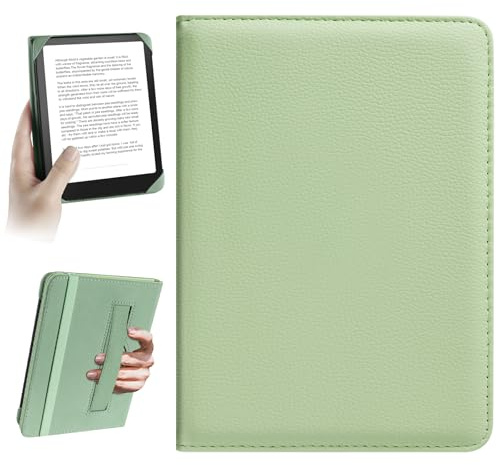 HoYiXi Universal Case for 6.8 Inch 7 Inch Kindle eReaders Compatible with Paperwhite/Kobo/BOOX T68/iReader Ocean,6.8-7 eReaders Protective Case Cover Elastic Rope,Green