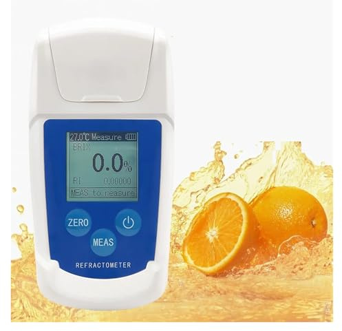 0-55% Digital Refraktometer Meter Automatisk temperaturkompensation Brytningsindex Sockerhaltstestare for frukt Rött vin och honung