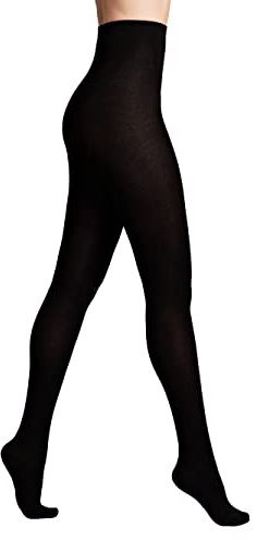 Conte Opaque Ultra Warm Winter Tights Cotton 400 Den, Black (Nero), Large
