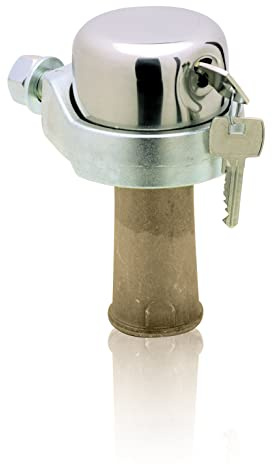 Yale Lucchetto a campana Y1700081 per serrande, corpo in zama rivestito da corazza in acciaio inossibabile, gangio ci chiusura in acciaio cementato temperato, fornito con 3 chiavi