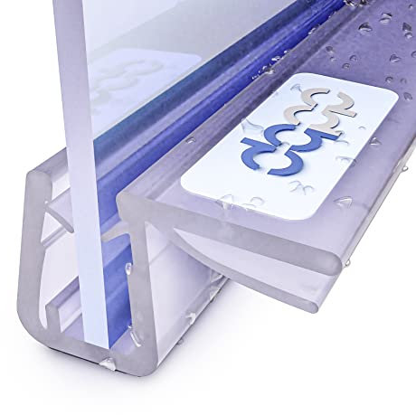 DQ-PP Duschdichtung 80cm – Dichtung für 6mm – 8mm Glastür Stärke – UK28 – Wasserablaufprofil Wasserabweisprofil – Duschabdichtung Duschwand – Ersatzteile für Duschkabine – Transparent