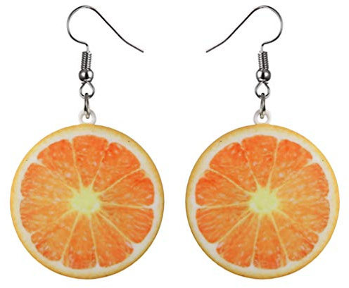 Holibanna Kreative Frucht Ohrringe Orange Ohrstecker Leicht Nickelfrei Damen Ohrschmuck Für Alltag Party Sommer 5.2X3.0Cm