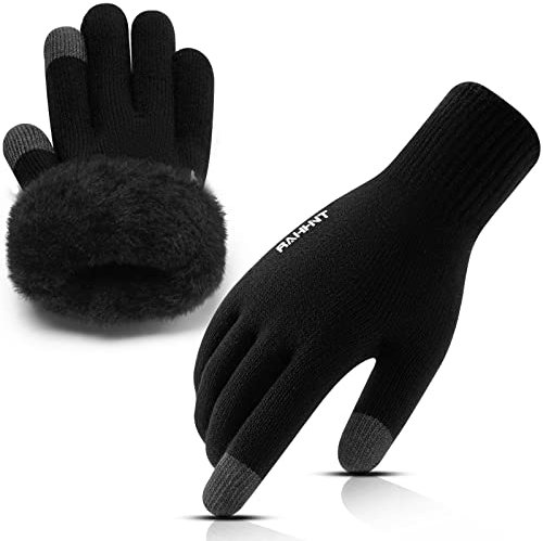Rahhint Thermo Wolle Touchscreen Handschuhe Damen Herren Winterhandschuhe Warm Ski-Handschuhe Strickhandschuhe geeignet für Indoor-Outdoor-Sport