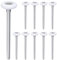 QUARKZMAN 10 Uds 1.8 Rodillos de Puerta de Garaje de Nylon Para 2 Riel de Garaje, 7 Vástago Largo Ruedas Silenciosas, Rodamiento de Precisión 6200Zz de 11 Bolas, Blanco
