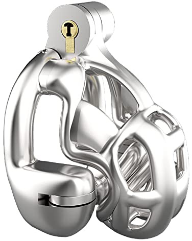 Nuovo acciaio inossidabile Cobra Gabbia di castità Gabbia di castità maschile Gabbia del pene Cintura di castità per gli uomini Gabbia del pene in metallo SM Bondage Fetish Castità Gabbia del cazzo(S,
