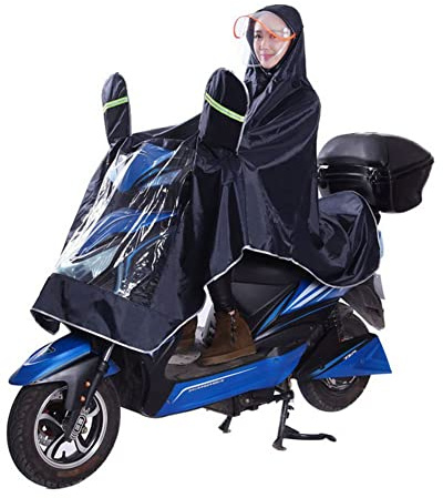 utomhusskydd, Regnrock Multifunctoutdoors Cykel/Ebike/Motorcykel/Sparkcykel Regn Poncho Hoodie Cape(K Blue)