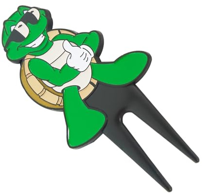 Buhygn Reparador De Divots De Golf, Tenedor de Golf de Metal con Forma de Tortuga, Marcador De Bola, para Césped, Hombres, Mujeres, Coleccionistas y