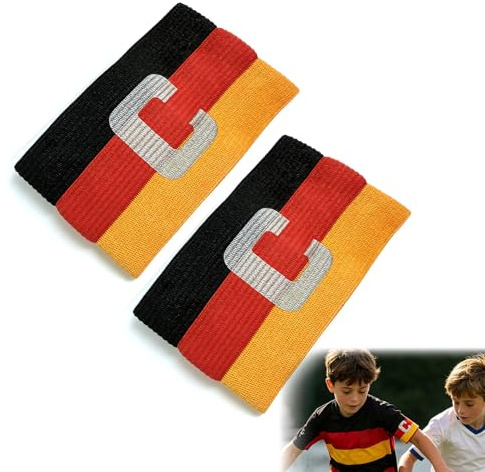 JOVYTH 2 Brazaletes Capitán Fútbol – Brazalete Capitán Elástico para Niño & Adulto, Brazalete Capitán Personalizado, Accesorio Fútbol para Entrenamiento, Partido, Cumpleaños, Banda Capitán