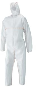 DuPont ProShield 20 SFR | Schutzanzug mit Kapuze, Kategorie III, Typ 5, 6 und EN 14116 Index 1| Weiß | Größe L
