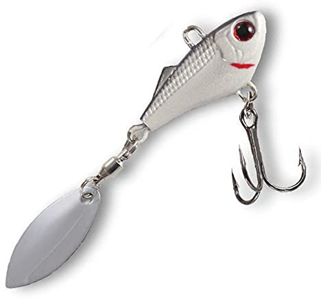 Paladin TF Double Trouble Spin Medium 14 g Jigspinner för Rapfiske och fiske, Bly-huvud spinnbete, spinnbete, rovfiskbete, färg: Rödöga