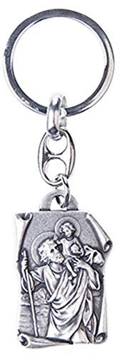 Fritz Cox® Saint Christophe - Porte-clés et médaille de Saint Christophe, argenté, M