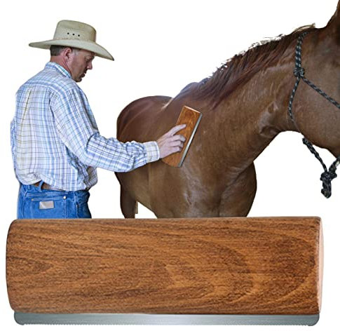 Povanjer Pferdebürsten zum Fellwechsel | Holzgriff Edelstahlzähne Pferdebürste für Hunde | Ergonomische Holzpflegebürste, Tierfriseur, schmerzlos entfernen für kurzes und langes Haar, und Schmutz