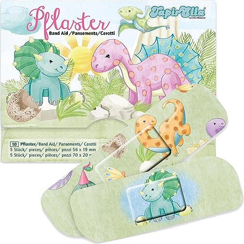 10 Kinderpflaster * SÜSSE DINOS * von Lutz Mauder | 14637 | Pflaster Pflasterbriefchen Kinder Heftpflaster Süße Dinosaurier