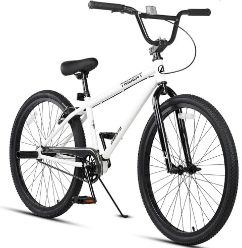 AVASTA 24 Zoll BMX Fahrräder Freestyle für Anfänger und Fortgeschrittene mit 2 Pegs Trick Cycling und Professional Riding, Weiß