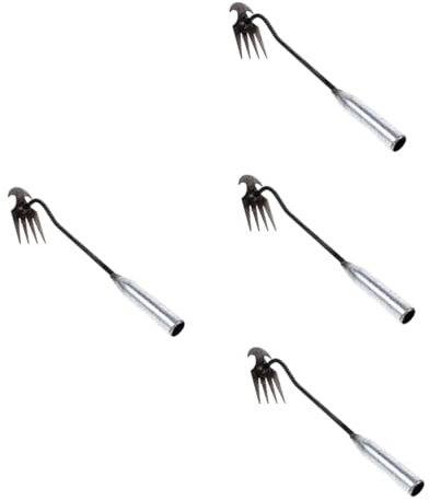 Supvox 4 Stück Unkraut Werkzeug Rechen Verhinderer Unkrautstecher Unkrautentferner Unkrautjätgerät Für Den Garten Jäten Werkzeug Wurzelheber Jäter Anfängerhand Wieder Stahl