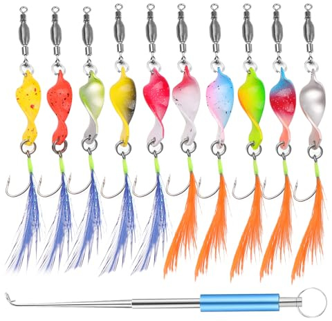 DXLing Lot de 10 cuillères Twist pour Truite - Actifs UV - 3 g