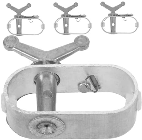 txuzong 4 Pezzi Tendifilo in Alluminio per Esterno – Gancio Regolabile per Corde – Ideale per Stendibiancheria, Piscine, Recinzioni, Campeggio e Giardinaggio (Corda Non Inclusa)