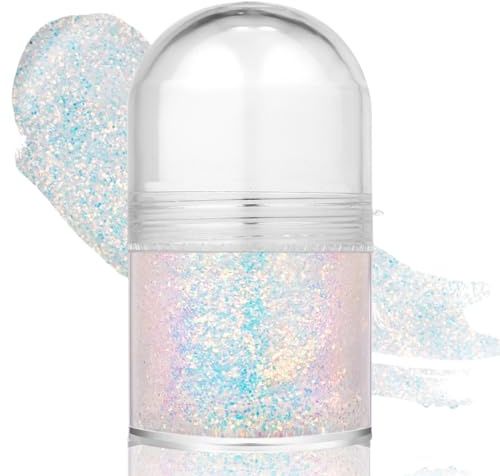 Roll-on Body Glitter Gel,Holographic Body Glitter Gel for Bo/dy,Gli/tter Face Paint Holographic Hair Gli/tter G/el,B/ody Shimmer Makeup,Waterproof Bo/dy G/litter Temporary Makeup,Facial G/litter