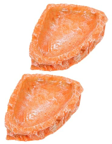Abaodam 2 Piezas Cuenco para Reptiles Plato de Alimentación y Agua para Tortugas y Geckos Diseño Resistente y Fácil Limpieza para Terrarios