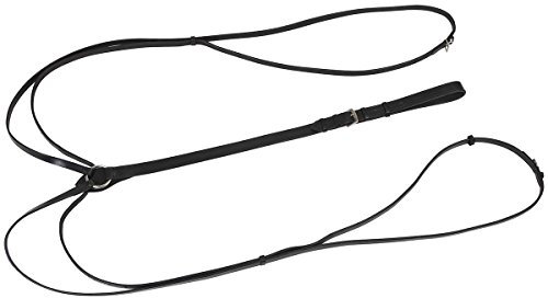 Covalliero Dreieckszügel, Ausbinder, Wienerzügel, Leder, schwarz, verstellbar, Full