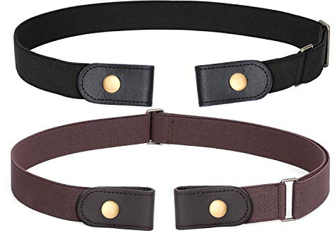 WERFORU No Buckle Belt - Men's & Women's Elastic Waist Belt, Invisible Adjustable, Durable, Perfect for Jeans & Pants