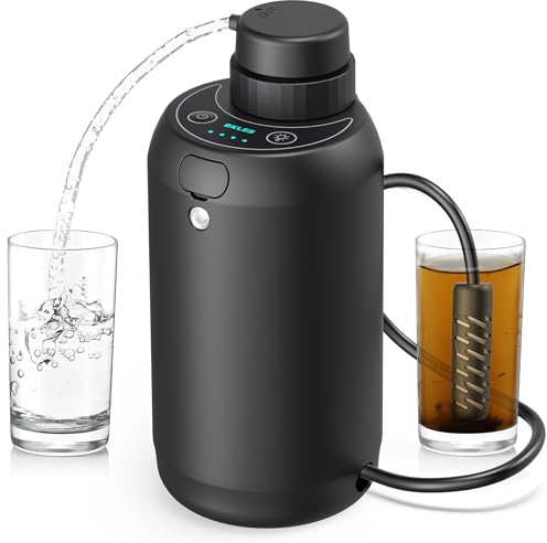 BKLES Electric Portable Camping Water Filter 0.01 Micron 5-Stage Filter with Emergency Lighting Suitable for Individual or Small Group Outdoor Survival Emergency Water Purifier BK2000
