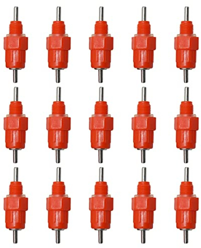 Bebedor de Pezones, Alimentador Automático para Pollo, Bebedero de Aves de Corral, 15 Piezas, Bebedero Automático de Pezones, para Aves de Corral de Pato de Pollo
