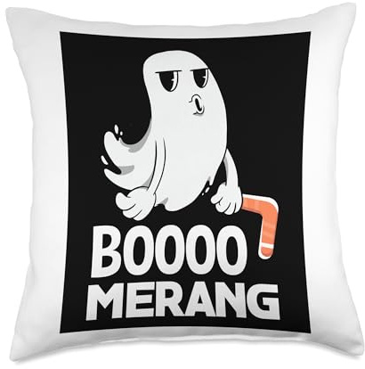 Boomerang Ghost Boomerang Player Boomerang Thrower Sports Throw Pillow