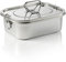 WAS Germany Lunchbox - 3000 ml, auslaufsicher, mit herausnehmbarem Einsatz zum Unterteilen - Frischhaltedose aus Edelstahl - Deckel mit Silikondichtung und Tragegriff - 22,7 x 18 x 8,3 cm