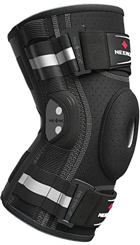 NEENCA Professional Knee Brace for Knee Pain, Adjustable Hinged Knee Support with Removable Side Stabilizers, Strong Stability for Joint Pain Relief, Arthritis, Meniscus Tear, ACL, PCL, Runner, Sports