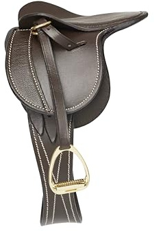 LeMieux Toy Pony Saddle - Brown - Fine Grain Leather - Suitable for Ages 8 Years +