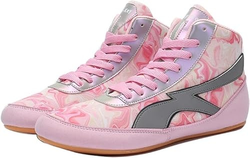 Ybberik Chaussures de Lutte Professionnelles, Chaussures de Boxe Légères pour Jeunes, Hommes et Femmes