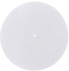 Plattenspieler-Slipmat, Wollmatte, 17,8 cm, antistatisch, für Schallplatten, Plattenspieler-Zubehör, professionelle Tuning-Ausrüstung, verbessert den Klang (weiß)