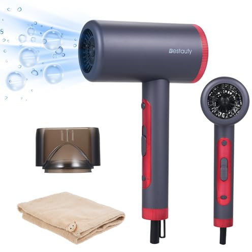 Seche cheveux ionique professionnel 2000 W, Seche Cheveux Séchage Rapide, Hair Dryer Puissant et Léger, 3 niveaux de chauffage,bouton chaud/froid, Famille Voyage Salons de Coiffure