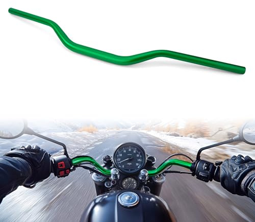 Tunejoy Manubrio Moto 28 mm Manubri 1 1/8 Universale per Motociclette Off-Road ATV Dirt Pit Bike Quad Go Kart Lunghezza totale: 800 mm Verde