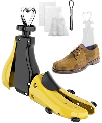 Zecaveler Schuhspanner 2er Set für Damen und Herren – Längen- und Breitenverstellung – Ideal für Lederschuhe, Sportschuhe & Stiefel (Yellow—1Pack)